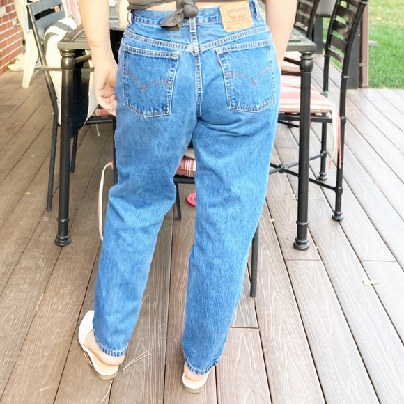 VTG LEVI'S 550 Horseshoe Tapered Leg Relaxed Fit Jean SZ: 14 REG Short - Picture 11 of 11